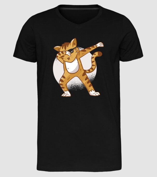 Pisică DAB model negru pe tricou