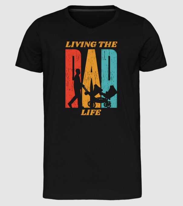 Dad Life pentru tata model negru pe tricou