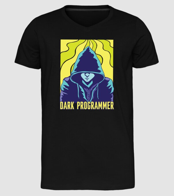Dark Programmer model negru pe tricou