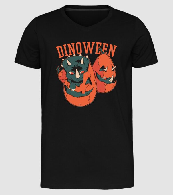 Dinoween model negru pe tricou