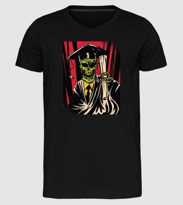 Proaspăt absolvent Absolvire model negru pe tricou