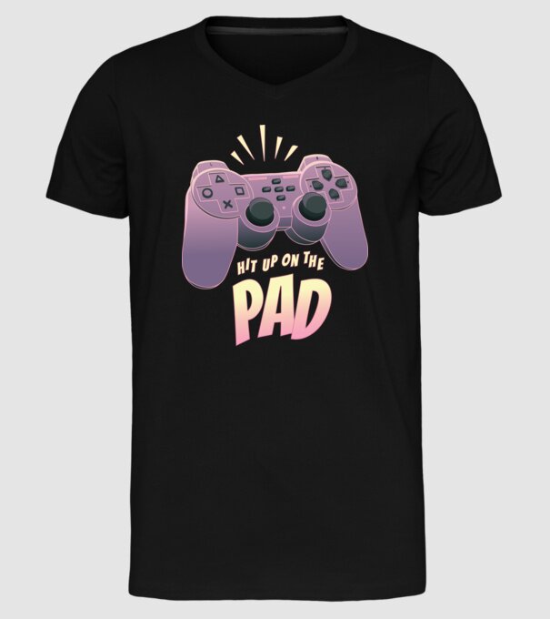 Gamer Controler model negru pe tricou