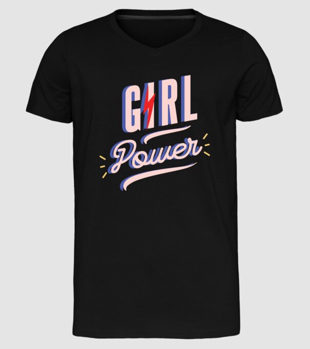Girl Power de Ziua Femeii model negru pe tricou
