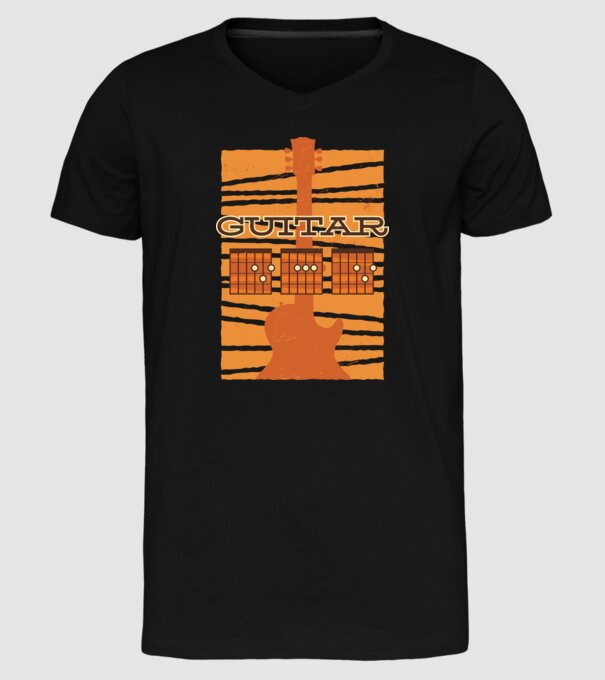 Tată chitarist model negru pe tricou