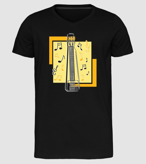 Tricou chitarist model negru pe tricou