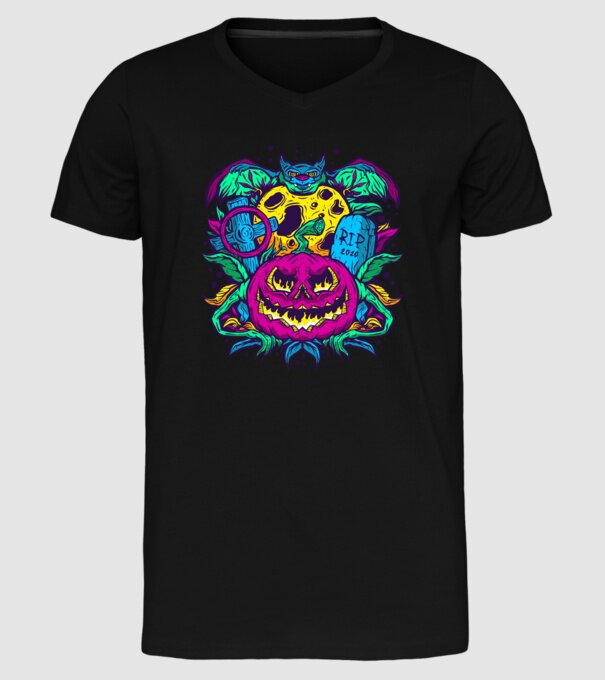 model negru pe tricou