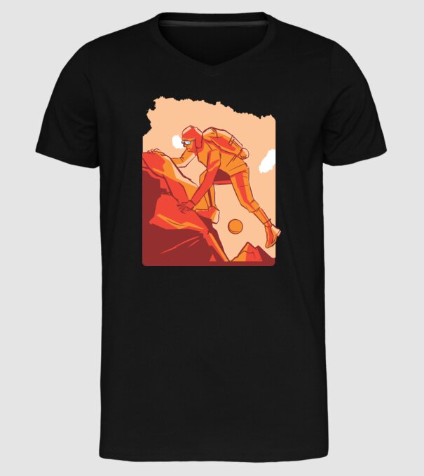 Alpinism model negru pe tricou