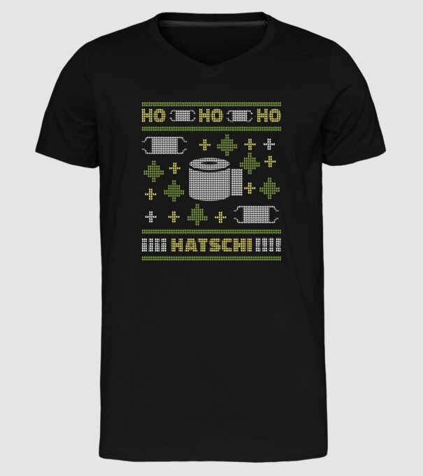 Hohohoho hârtie igienică pulover urât model negru pe tricou
