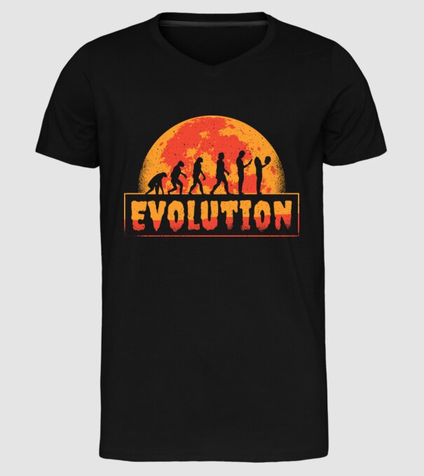 Evoluție Horror model negru pe tricou