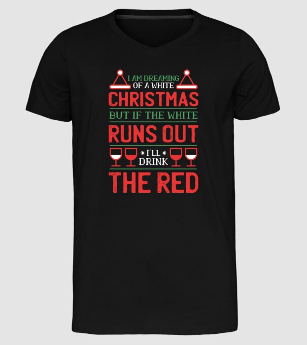 I am dreaming of a white Christmas model negru pe tricou