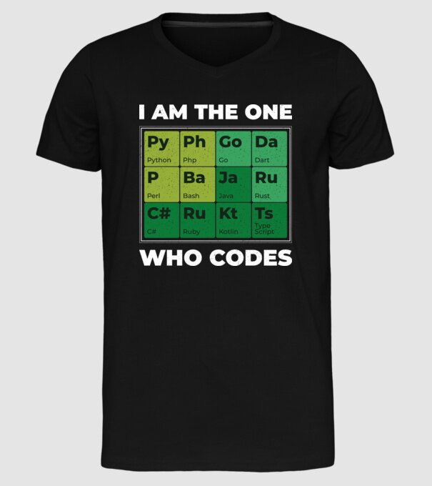 I am the one who codes tricou amuzant programator model negru pe tricou
