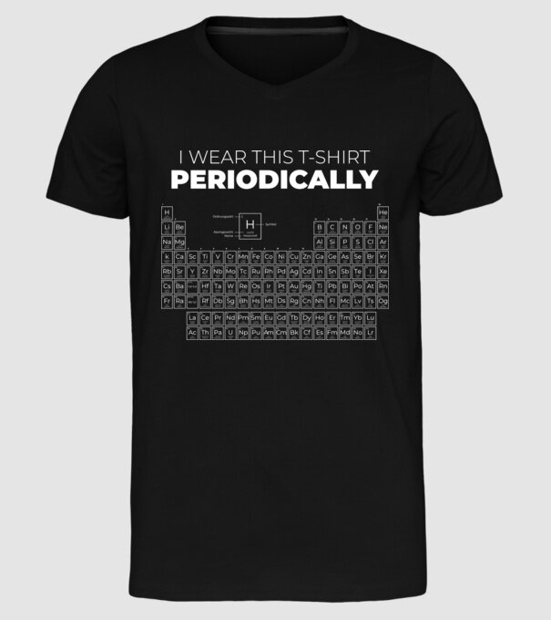 I wear this t-shirt periodically model negru pe tricou