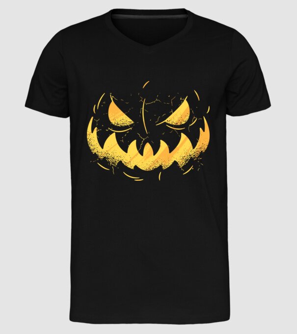 dovleac înfricoșător Halloween model negru pe tricou