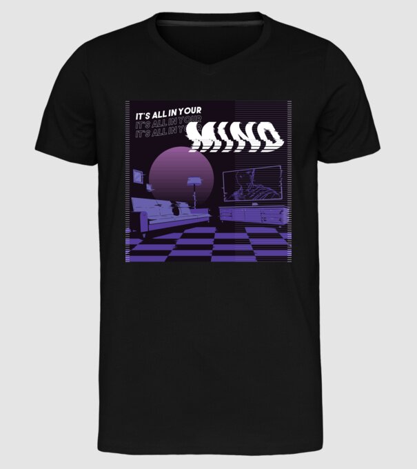 'It''s all in your mind' model negru pe tricou