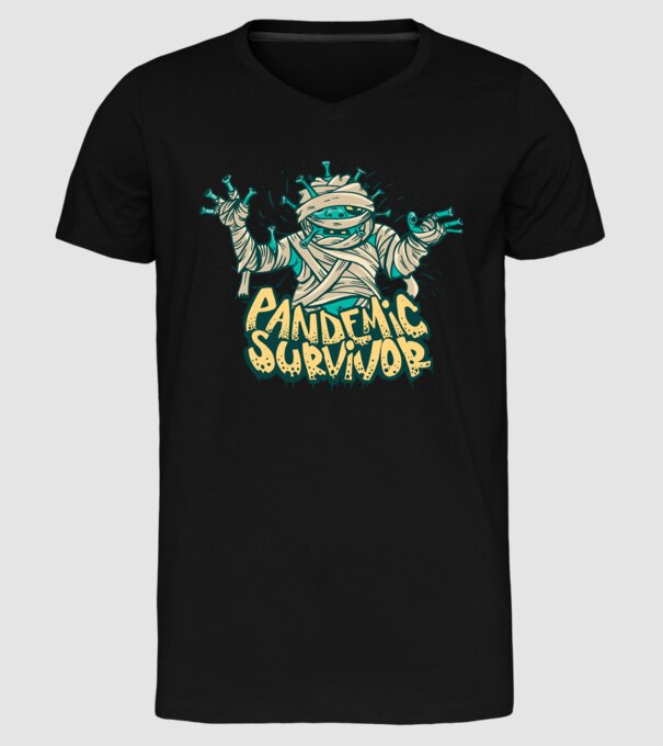 Supraviețuitorul epidemiei model negru pe tricou