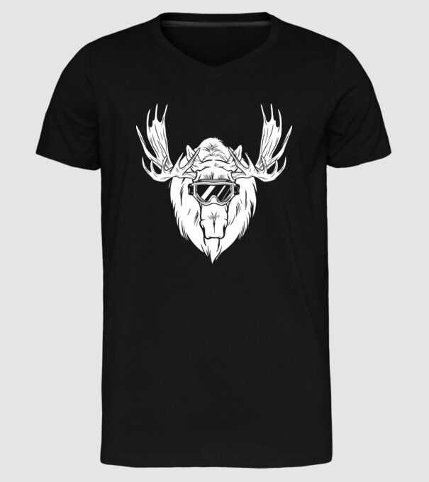 Cap de Elan model negru pe tricou