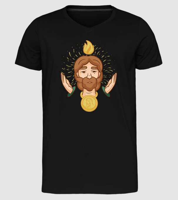 Apostolul Iuda model negru pe tricou