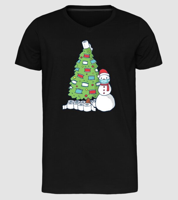 Brad De Crăciun model negru pe tricou