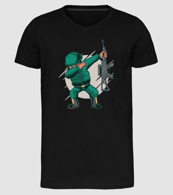 Soldat DAB model negru pe tricou