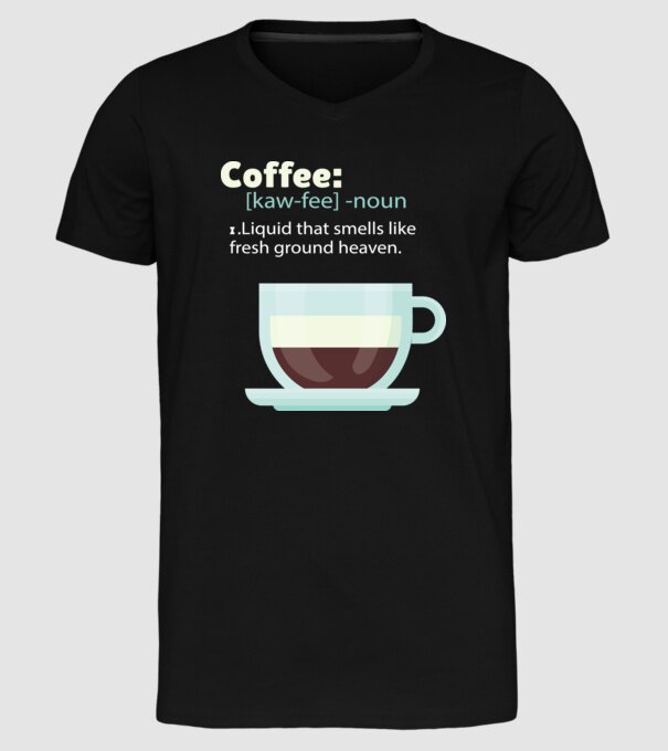 Definiție cafea model negru pe tricou