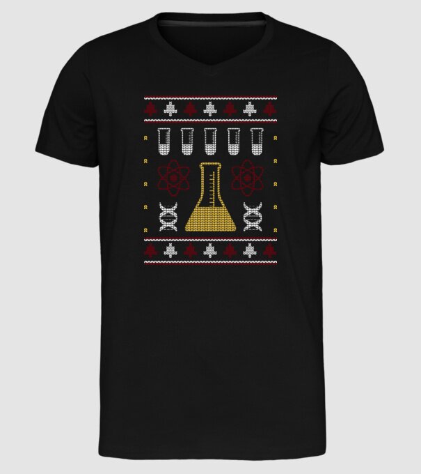 Pulover urât Chimie model negru pe tricou