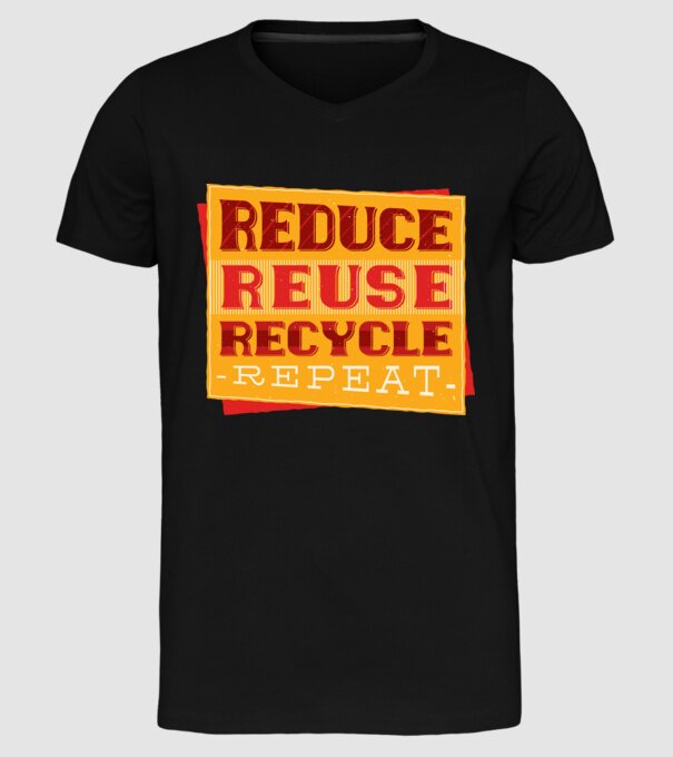 Protecția mediului model negru pe tricou