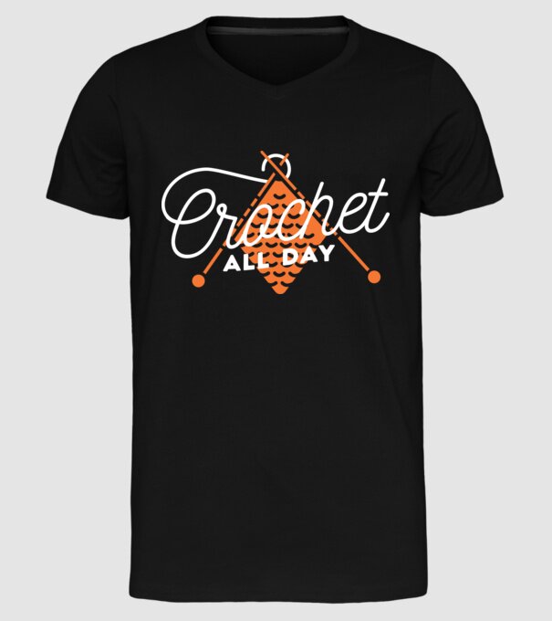 Tricotat pe tot parcursul zilei model negru pe tricou