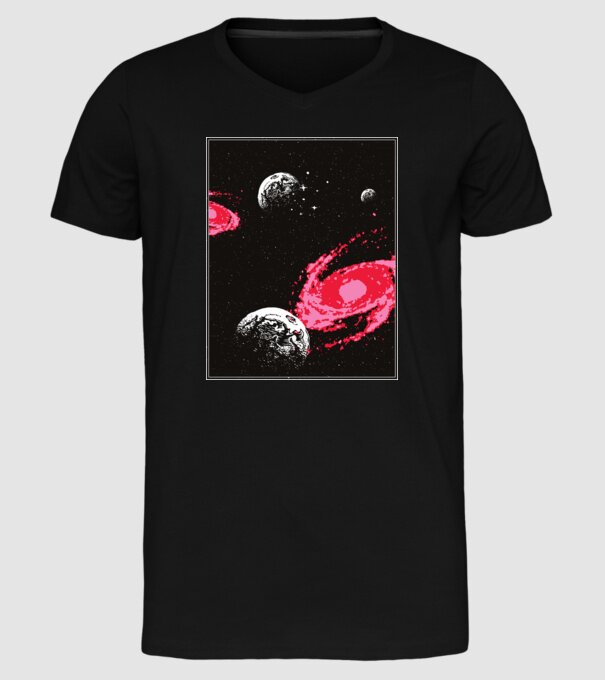 Cosmos Spațiu model negru pe tricou
