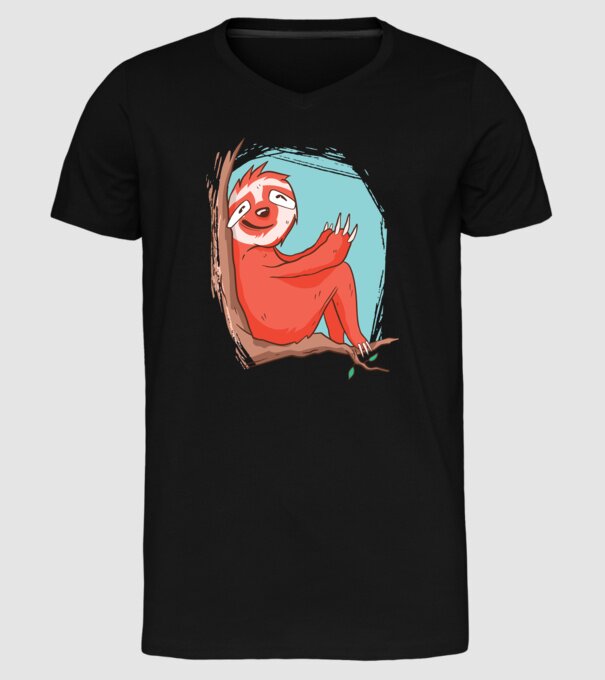 Leneș model negru pe tricou