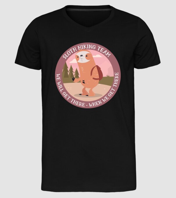Leneș drumeție - Vom ajunge, atunci când vom ajunge model negru pe tricou