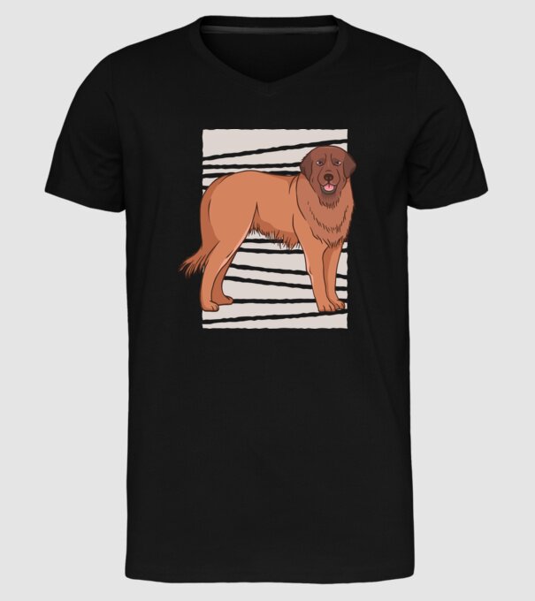 Câine ciobănesc Leonberg model negru pe tricou