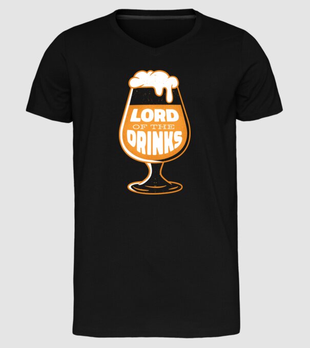 Lord of the Drinks Bere model negru pe tricou