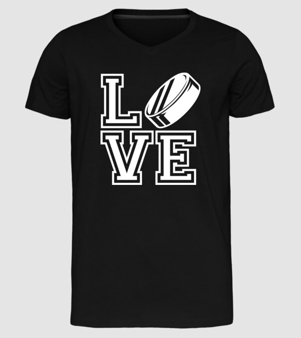 Love hochei model negru pe tricou
