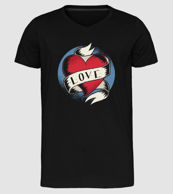 'Love Tatuaj pentru Valentine''s Day' model negru pe tricou