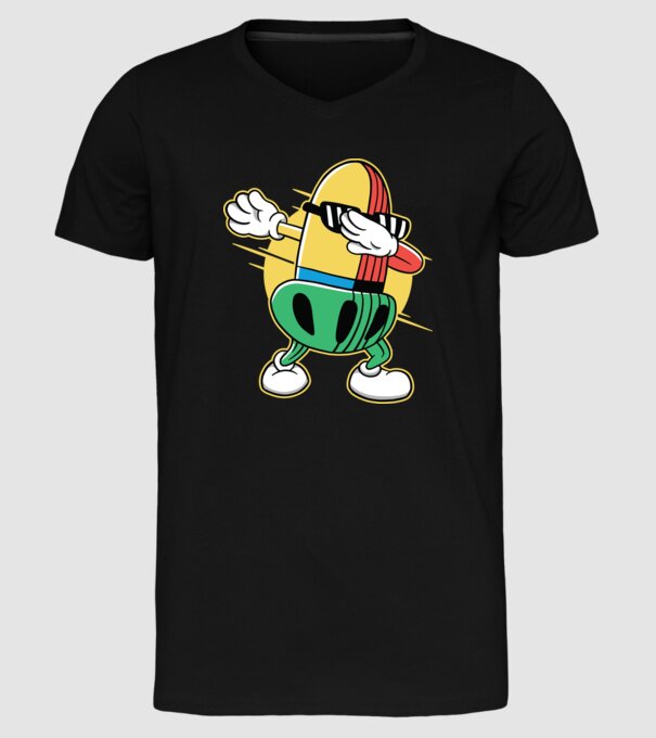 Ghindă DAB cărți de joc maghiare model negru pe tricou