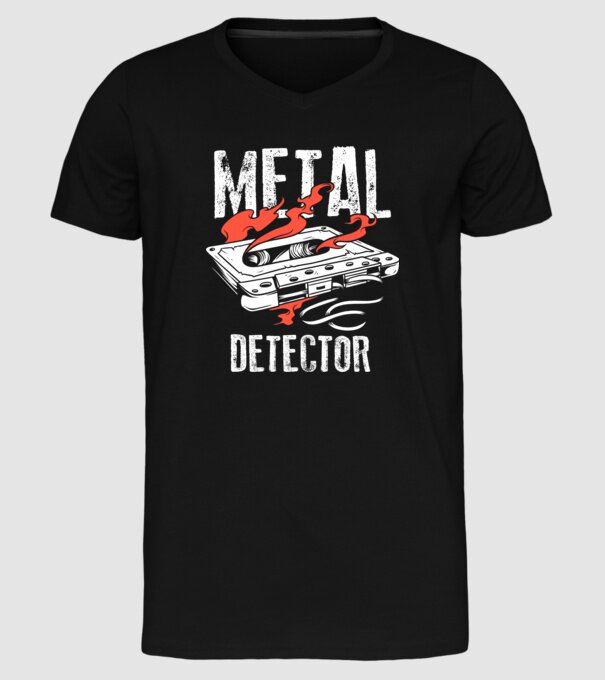Detector de metale Casetă model negru pe tricou