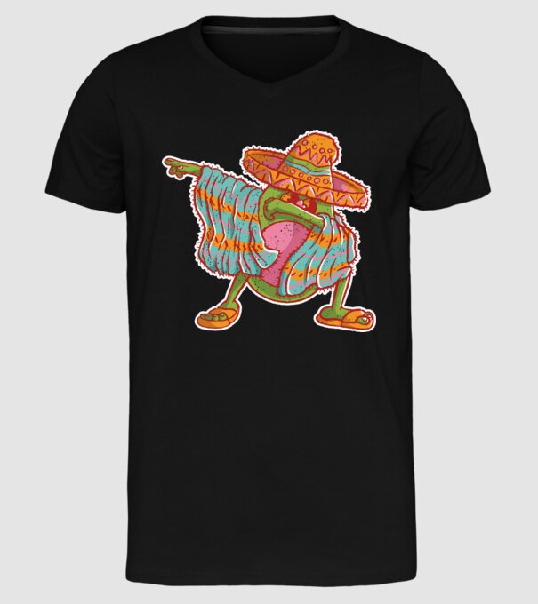 Avocado mexican DAB model negru pe tricou