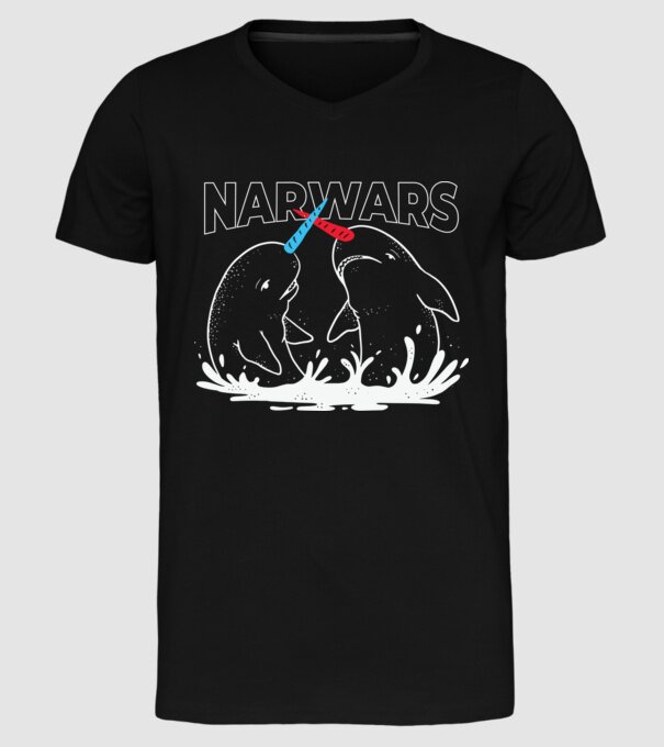 Narwars model negru pe tricou