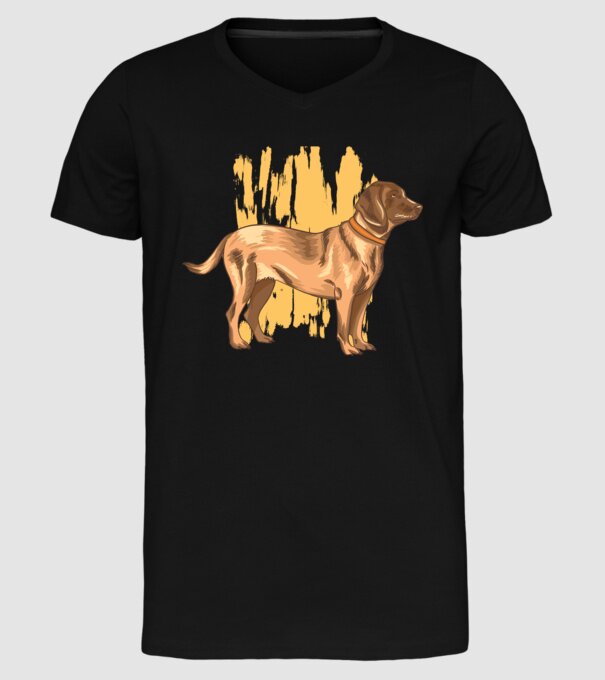 Câine de vânătoare german model negru pe tricou