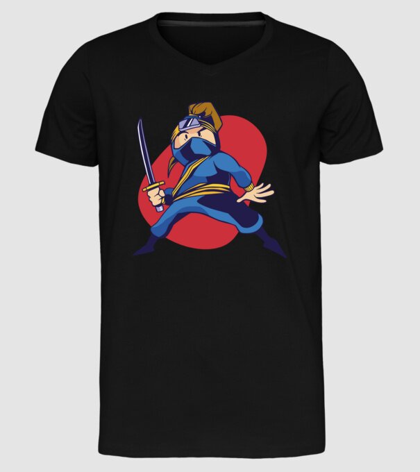 Copil Ninja model negru pe tricou