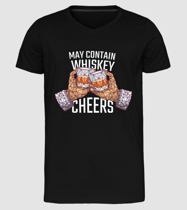 Poate conține urme de whisky model negru pe tricou