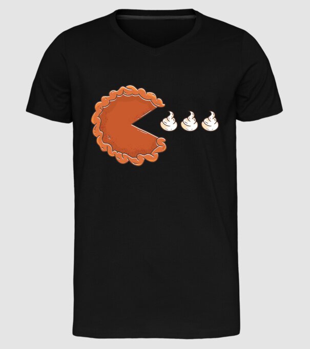 Pacman Cookie model negru pe tricou