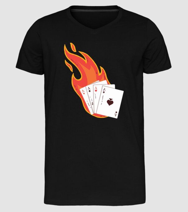 Poker model negru pe tricou