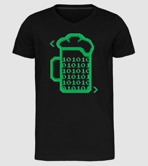 Bere Programator model negru pe tricou
