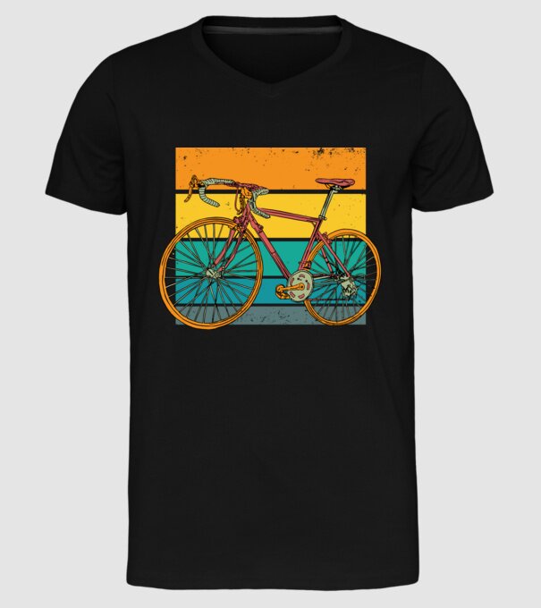 Bicicletă Retro model negru pe tricou