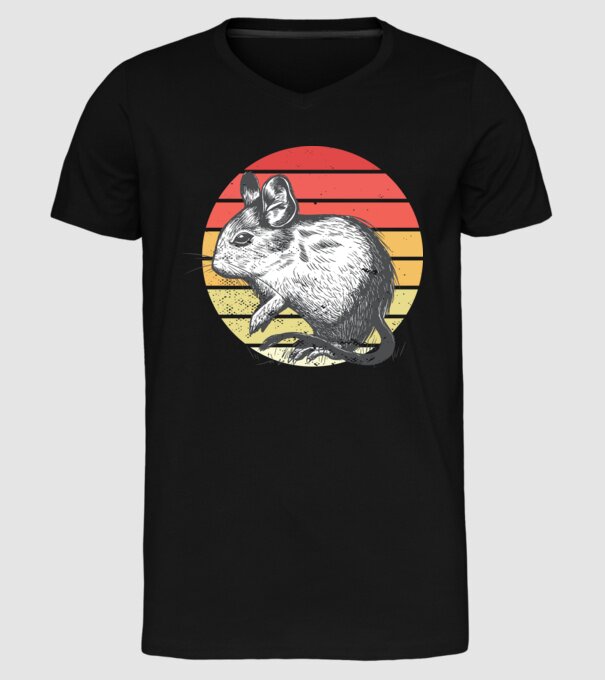 Retro Degu model negru pe tricou