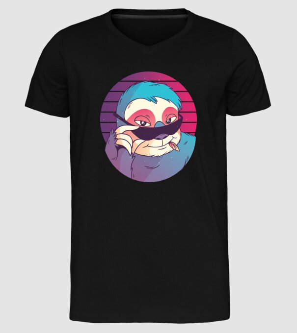 Retro Leneș model negru pe tricou