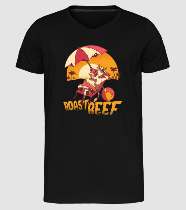 Friptură de vită - Roast Beef model negru pe tricou