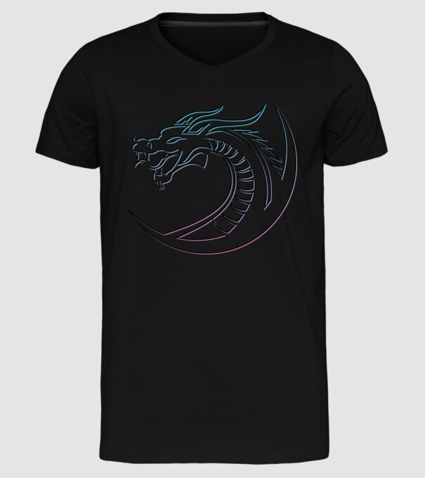Dragon Tribal model negru pe tricou
