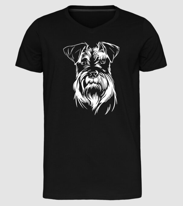 Cap Schnauzer model negru pe tricou